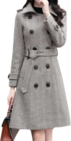 Womens Fashion Fall Jacket Long Dressy Blazer Jacket Long Sleeve Cardigan Light Weight Jackets Outerwear with Belt