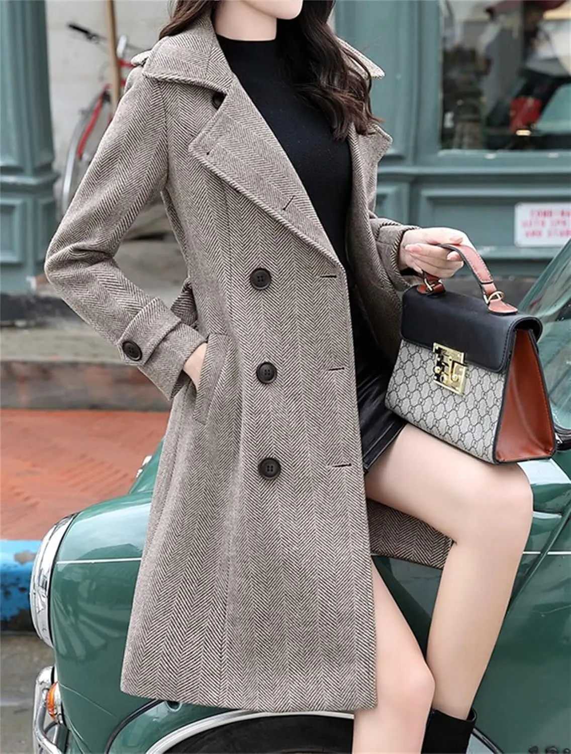 Womens Fashion Fall Jacket Long Dressy Blazer Jacket Long Sleeve Cardigan Light Weight Jackets Outerwear with Belt