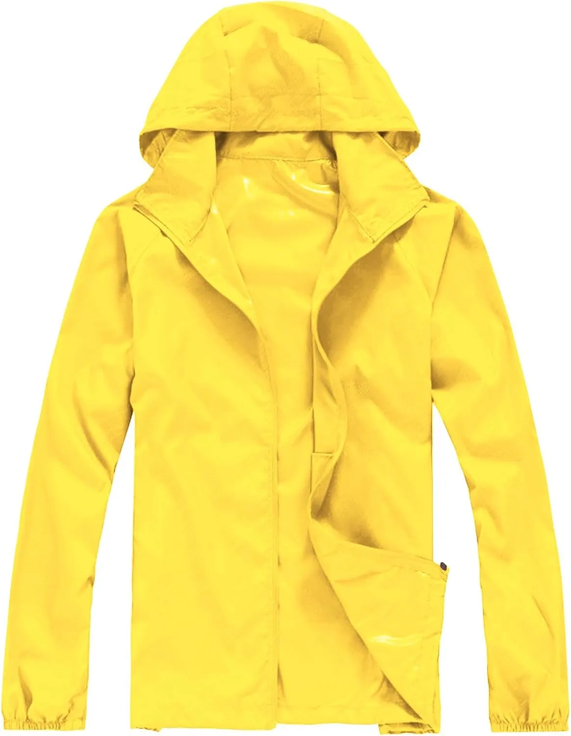 Women's Lightweight Rain Jacket Waterproof Packable Raincoat Sun Protection Hoodies Golf Hiking Travel Windbreaker