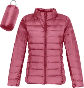 Womens Puffer Jacket 2025 Winter Warm Packable Down Jacket Lightweight Slim Fit Hooded Jacket Short Duck Down Coat