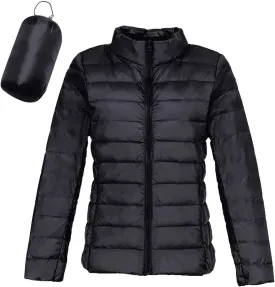 Womens Puffer Jacket 2025 Winter Warm Packable Down Jacket Lightweight Slim Fit Hooded Jacket Short Duck Down Coat